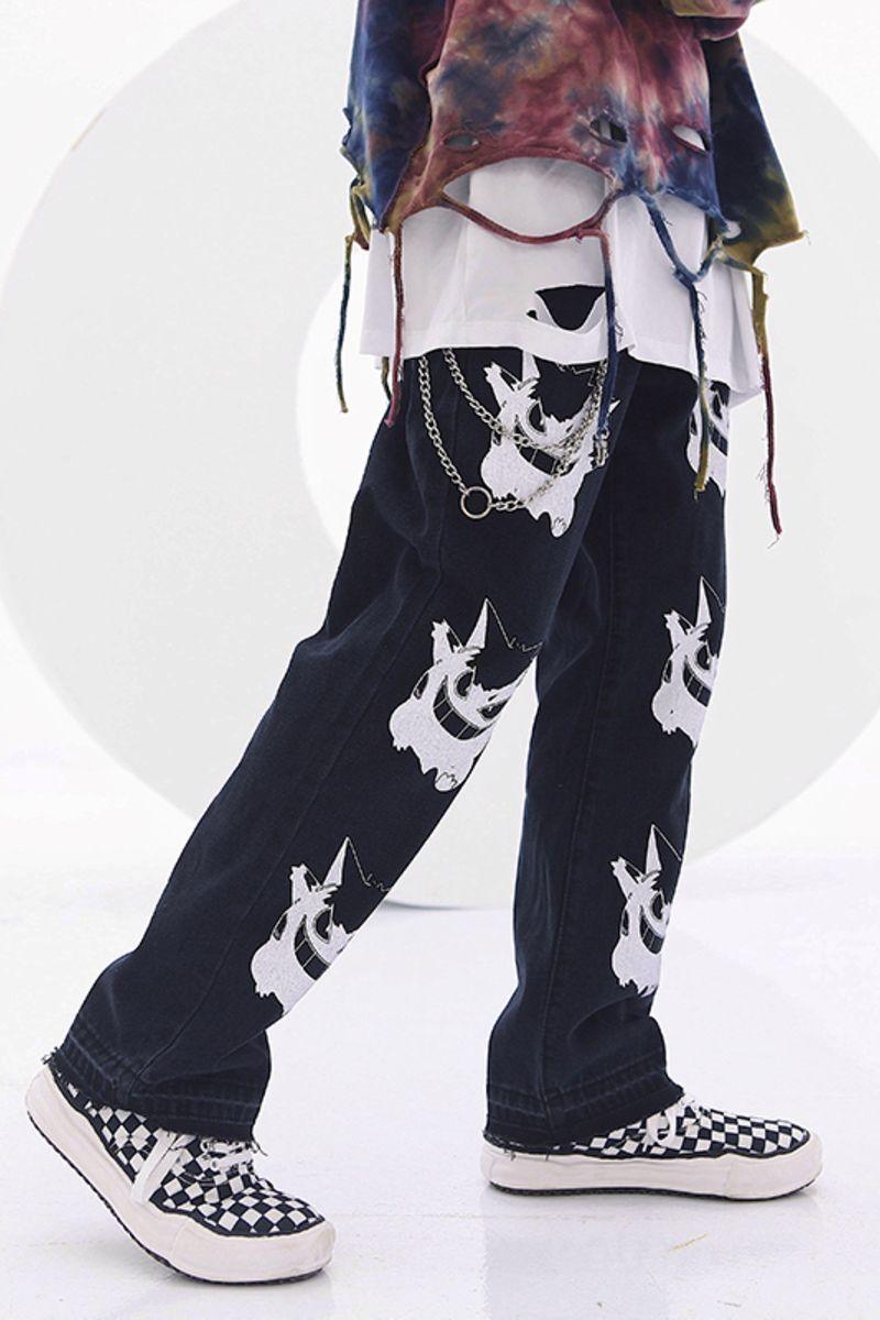 CZ Poke Printed Jeans