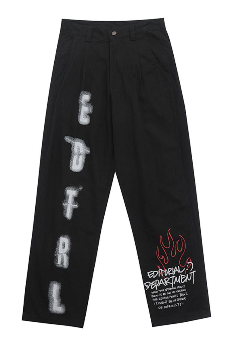CZ ED Graffiti Straight Trousers