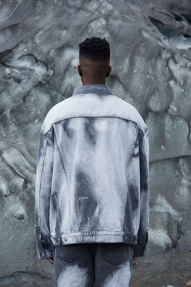 STEEPC Natural Washed Loose Jeans Jacket