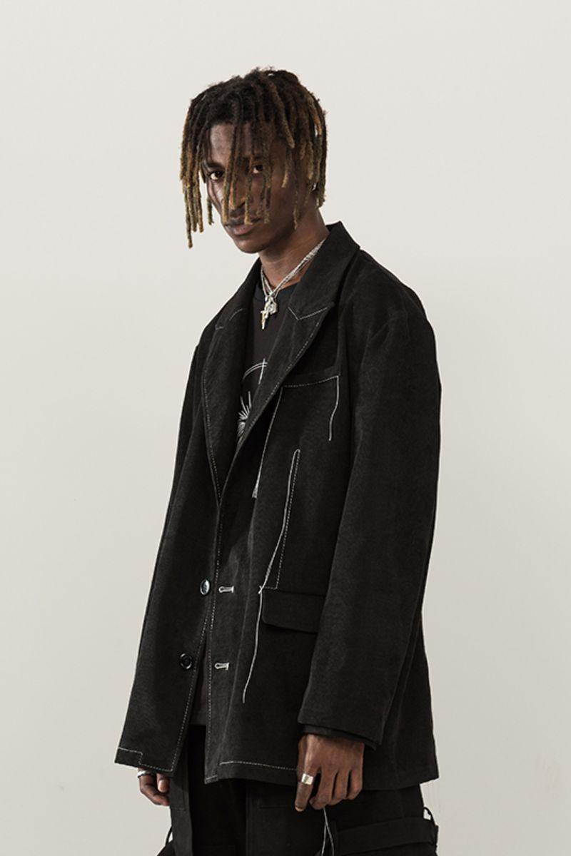 Empty Reference Black Corduroy Blazer