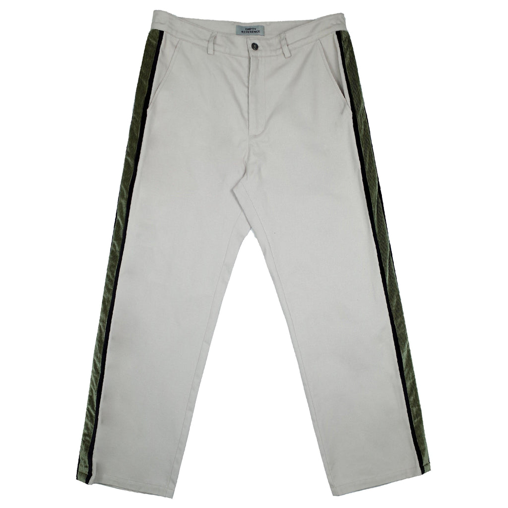 Empty Reference Khaki Velvet Track Trousers
