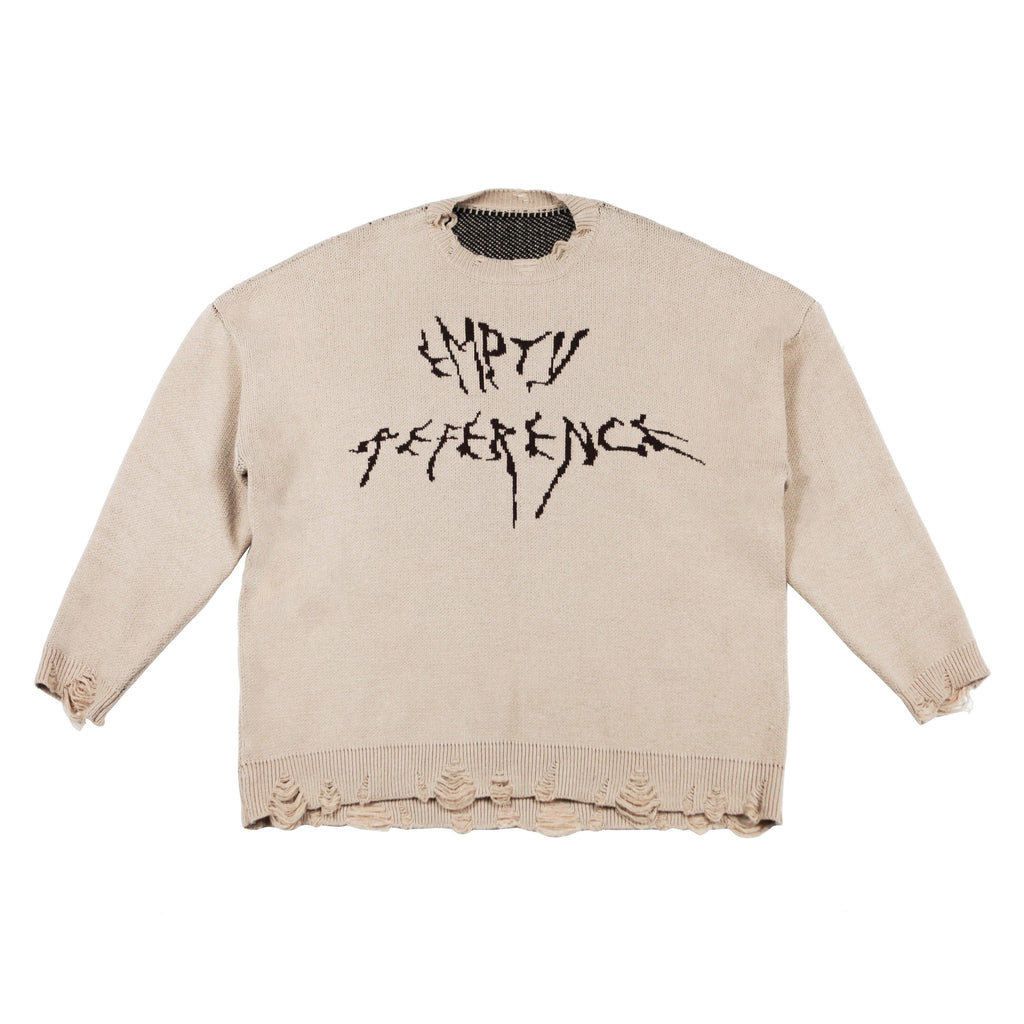 Empty Reference Logo Ripped Sweater