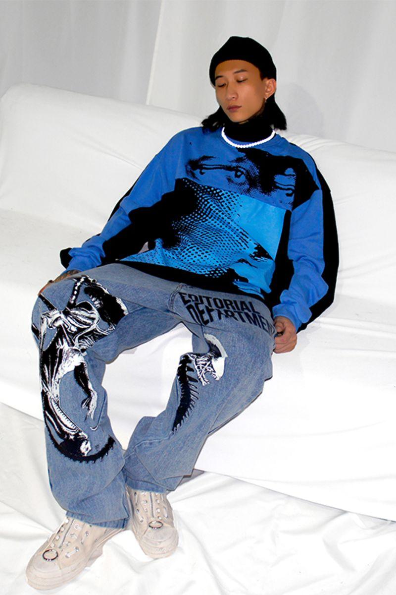 CZ Alien Printed Jeans