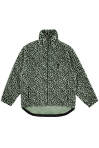 Empty Reference Leopard Pattern Zip Fleece