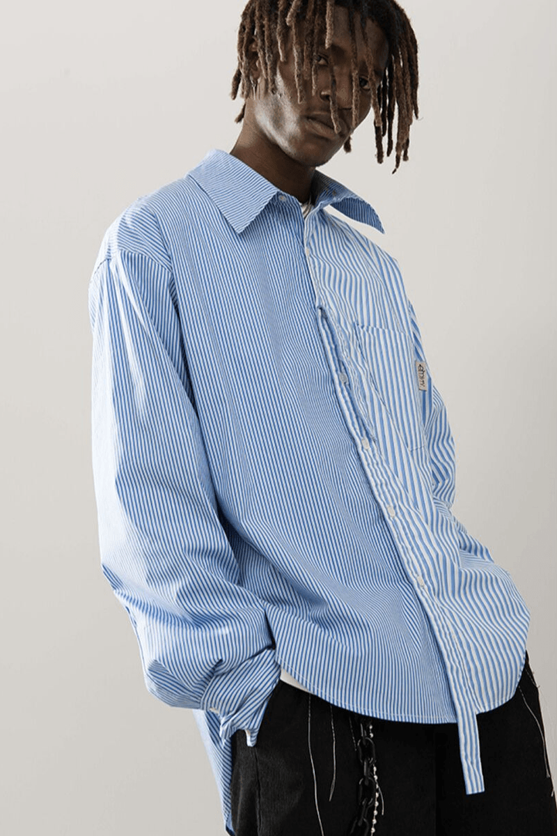 Empty Reference Split Striped L/S Shirt