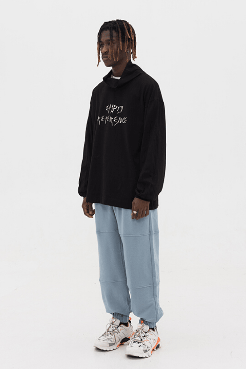 Empty Reference Black Logo Turtleneck