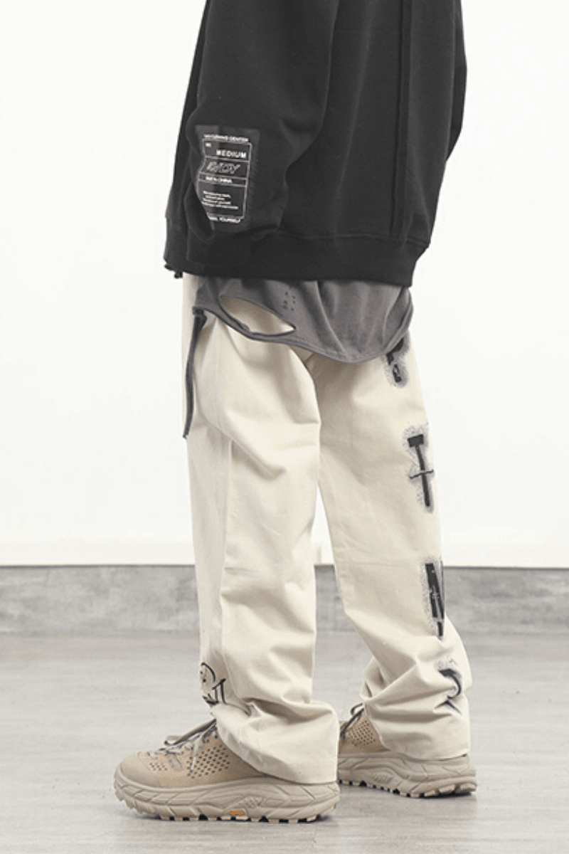 CZ ED Graffiti Straight Trousers