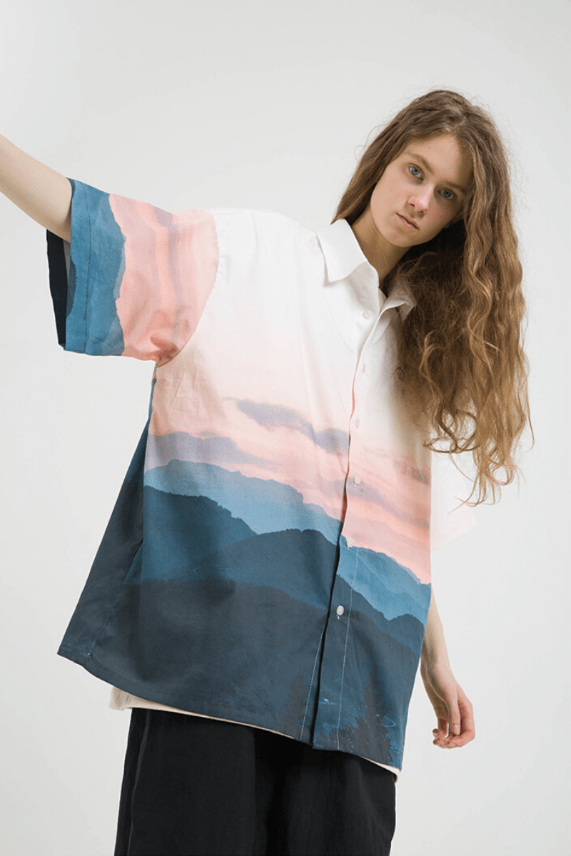 Center of Rotation Sunset Printed S/S Shirt