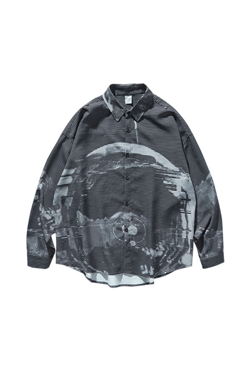 CZ Orbit Striped L/S Shirt