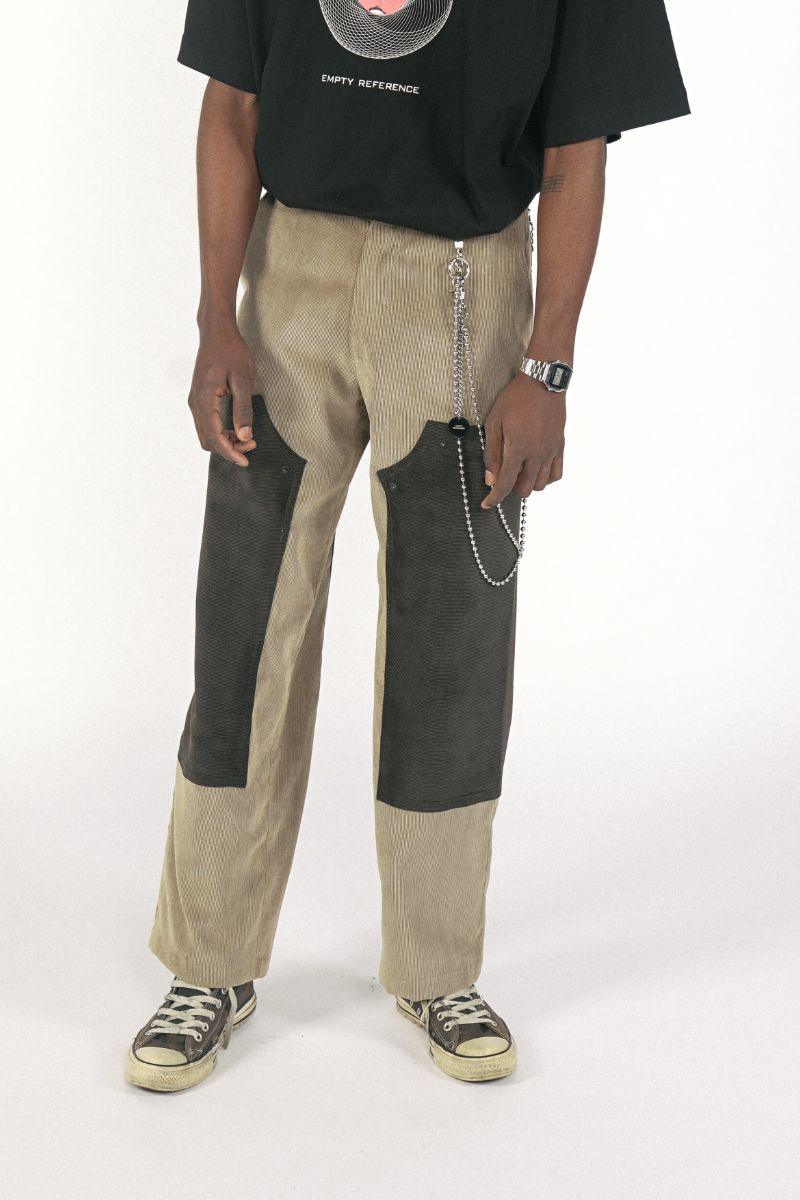 Empty Reference Corduroy Stitching Trousers