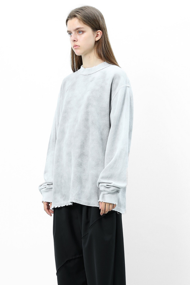 Unknown World Tie Dyed Distressed Sweatshirt