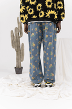 CZ Sunflower Printed Jeans - UK Only