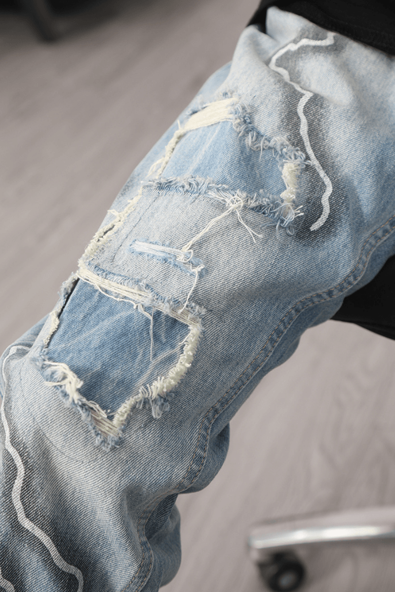 CZ Lightnings Printed Jeans