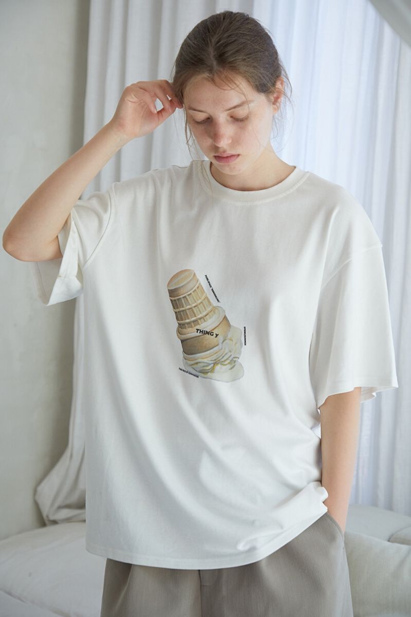 THINGY Dropped Ice Cream Logo Tee