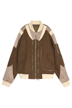 STEEPC Embroidered Logo Leather MA1 Jacket