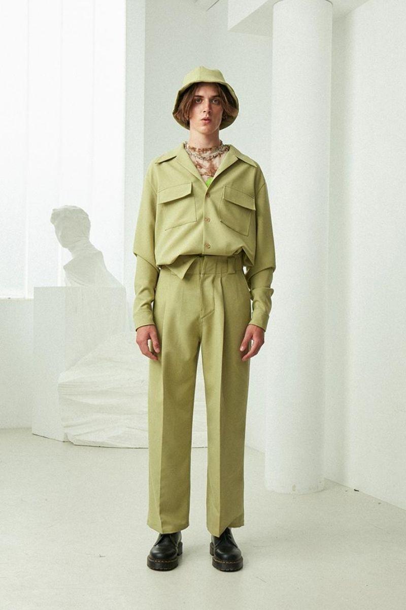 Mix7 Green Shirt Jacket