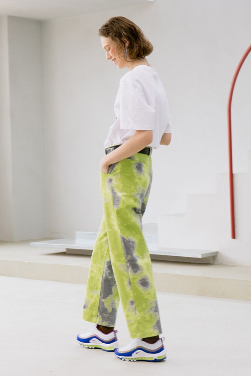 Mix7 Green Tie Dyed Trousers - UK Only