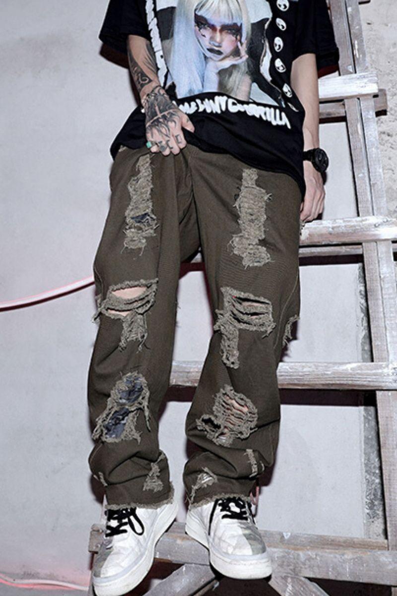 CZ ED Embroidered Washed Trousers - UK Only