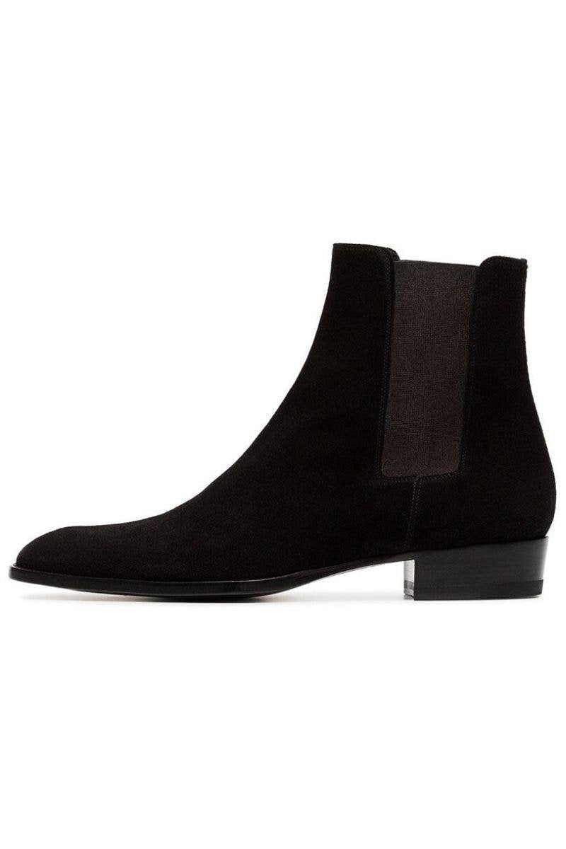 CZ Leather Chelsea Boots