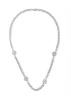 CZ Smiley Steel Necklace