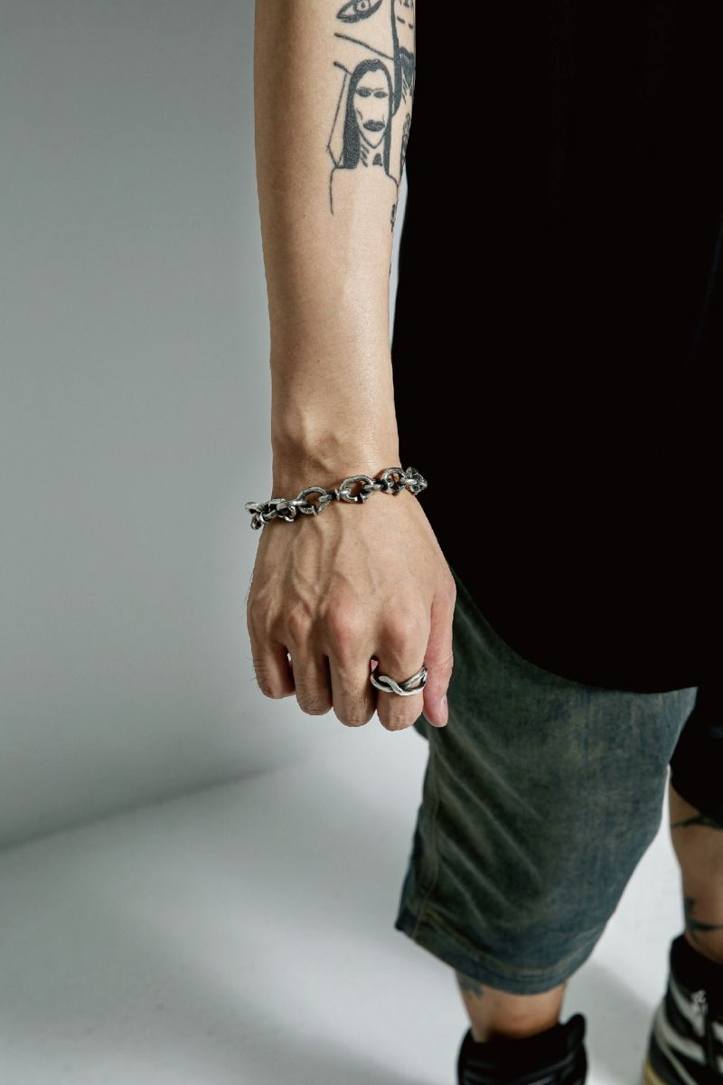 Unknown World Silver Nails Bracelet