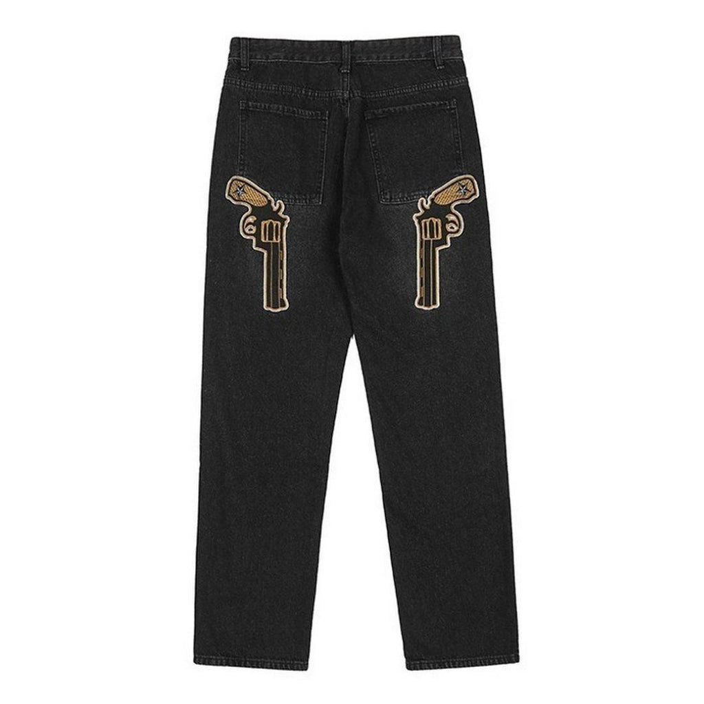 CZ Guns Embroidered Washed Jeans - UK Only