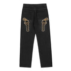 CZ Guns Embroidered Washed Jeans - UK Only