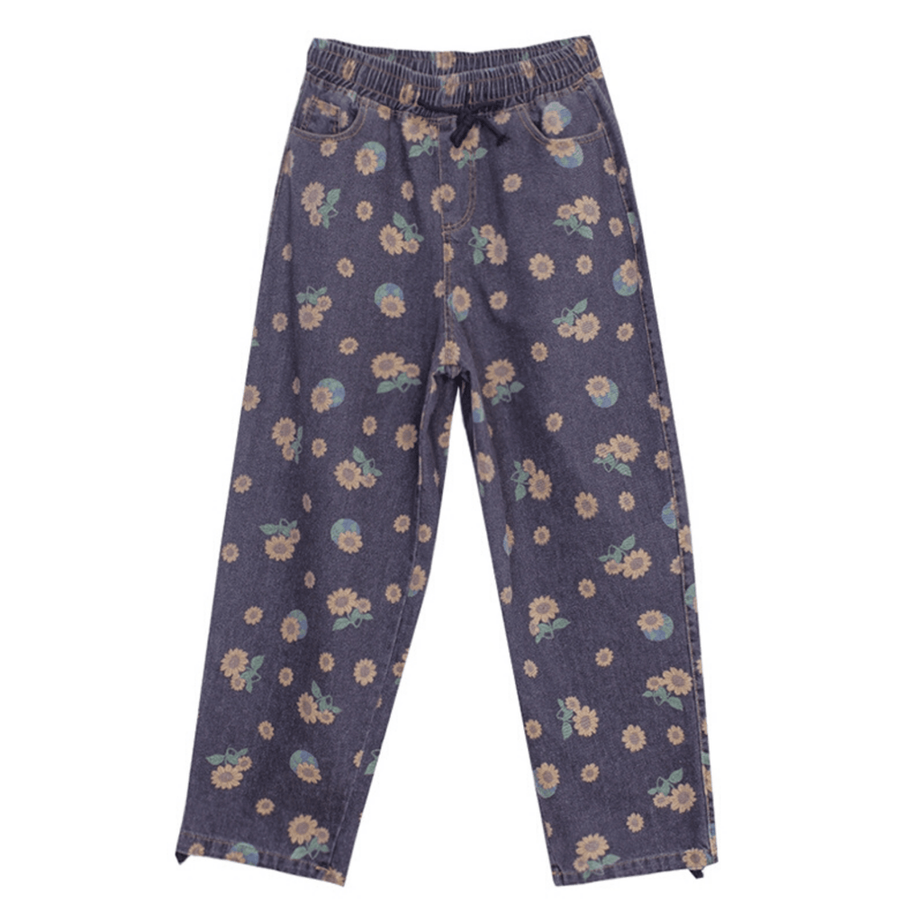 CZ Sunflower Printed Jeans - UK Only