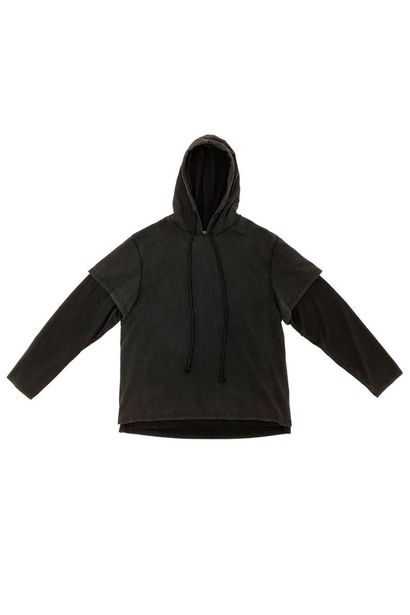 Unknown World Layered Washed Hoodie