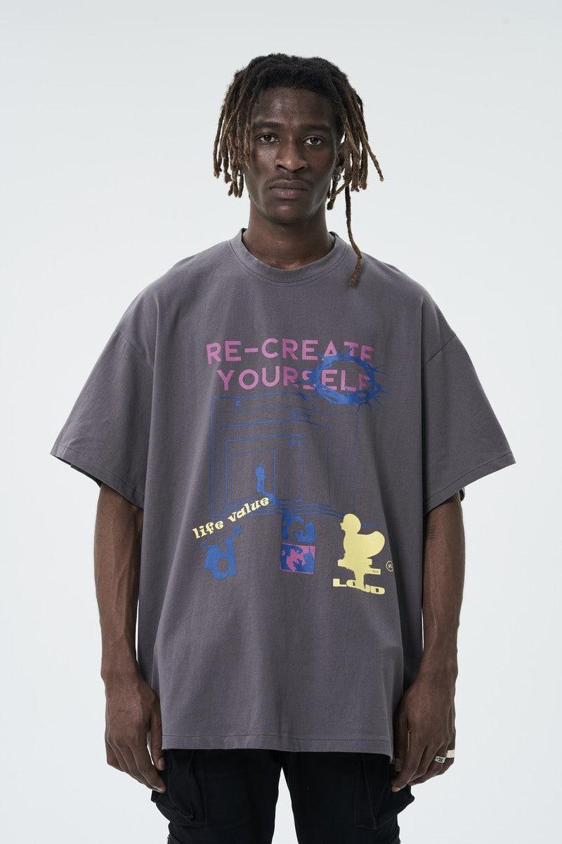 Center of Rotation Thorns Print Retro Tee