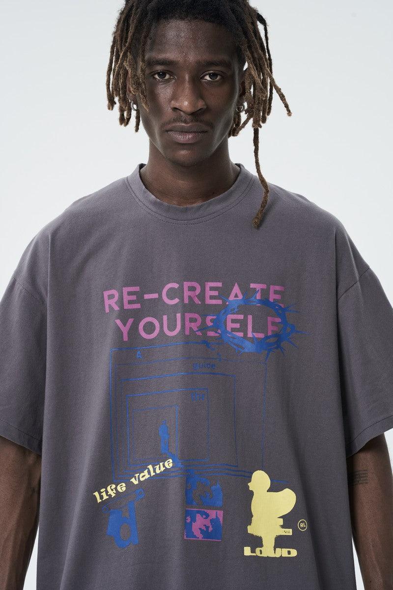 Center of Rotation Thorns Print Retro Tee