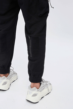 CZ Black Cargo Zipper Sweatpants