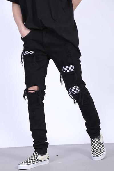 CZ Checkered Jeans