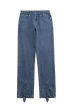 CZ Draped Flared Jeans