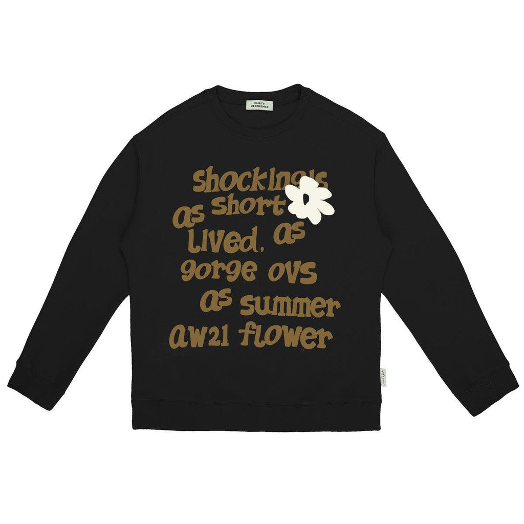 Empty Reference Camel Flower Print Sweater