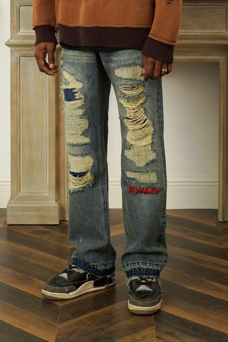 Empty Reference Retro Distressed Washed Jeans