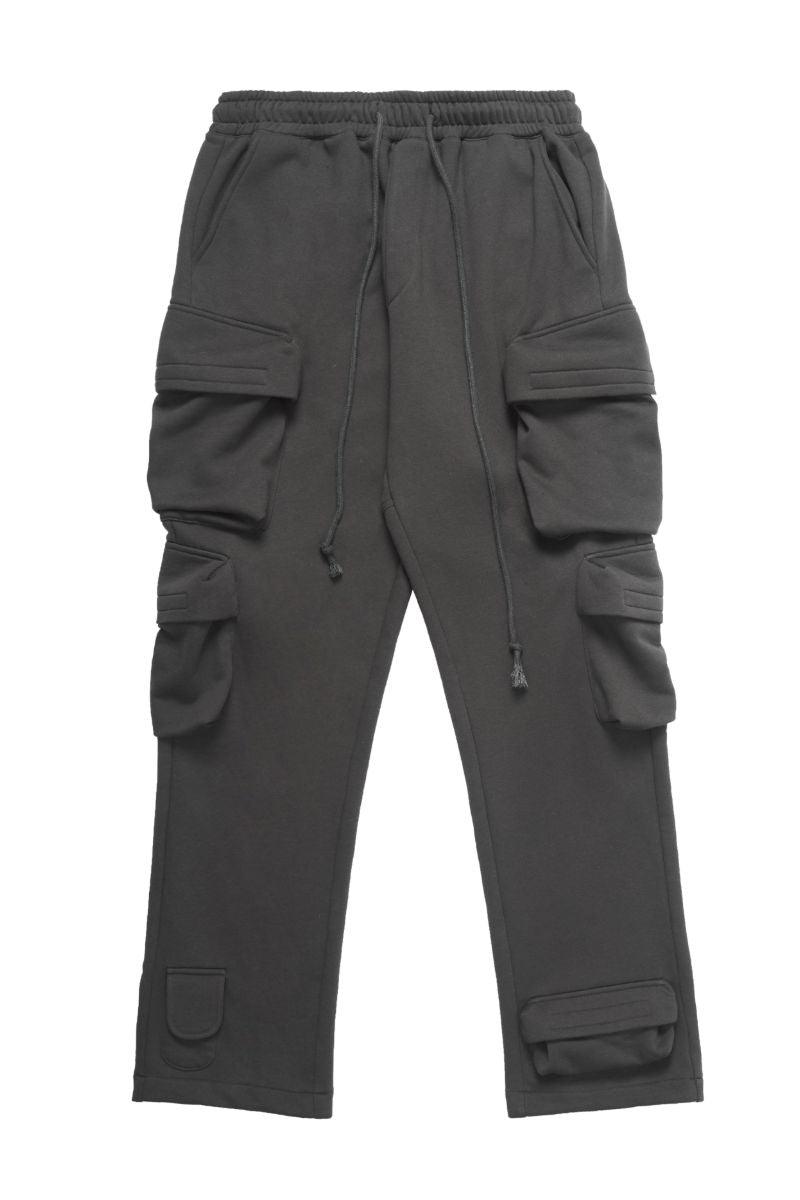 Empty Reference Multi Pocket Loose Sweatpants